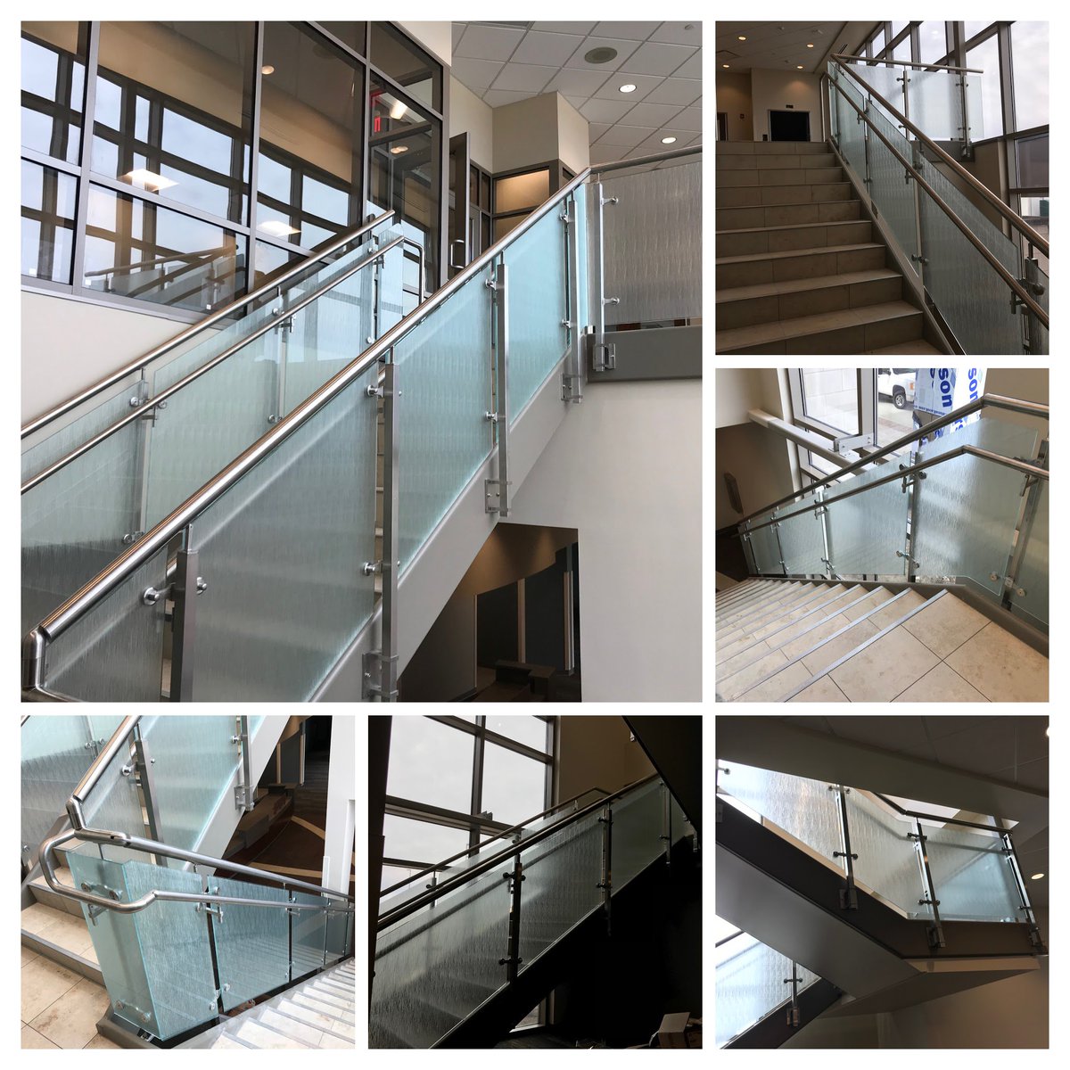 SunControlCtr's tweet image. The Sun Control Center team made this stairway beautiful with Clear Waters Frost Film! suncontrolcenter.com