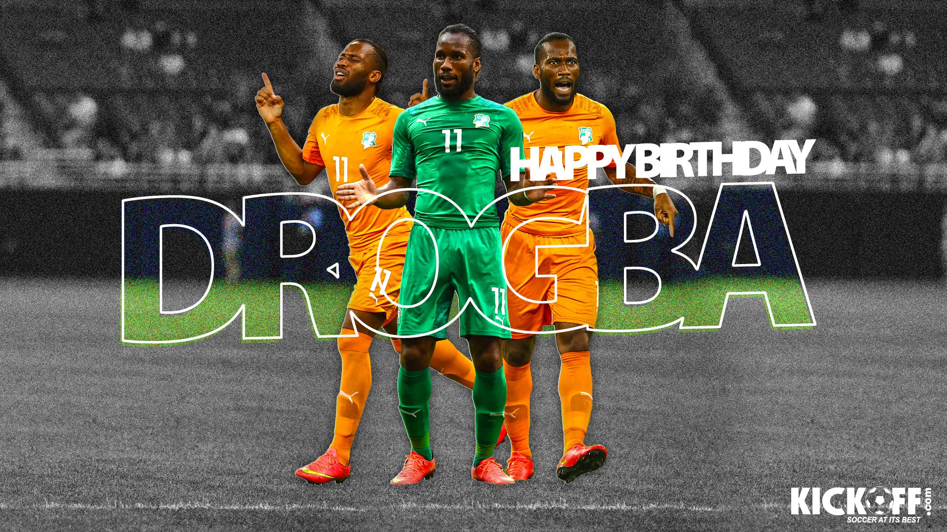 Didier Drogba is celebrating his 4  0  th birthday today! Join in wishing him a Happy Birthday! 