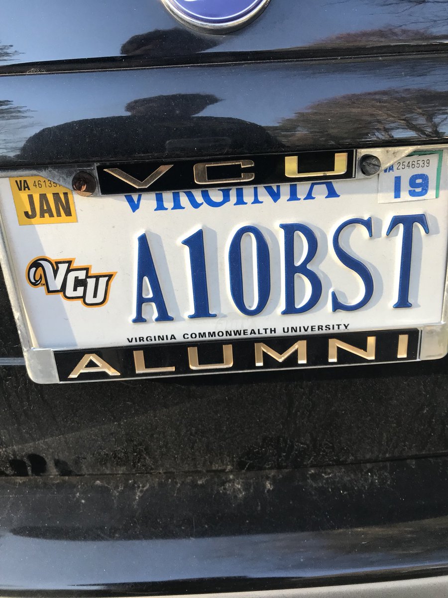 mike_herronvcu's tweet photo. Heading to DC to prove my license plate correct #LetsGoVCU #DMVCU https://t.co/EjuMwyPTod
