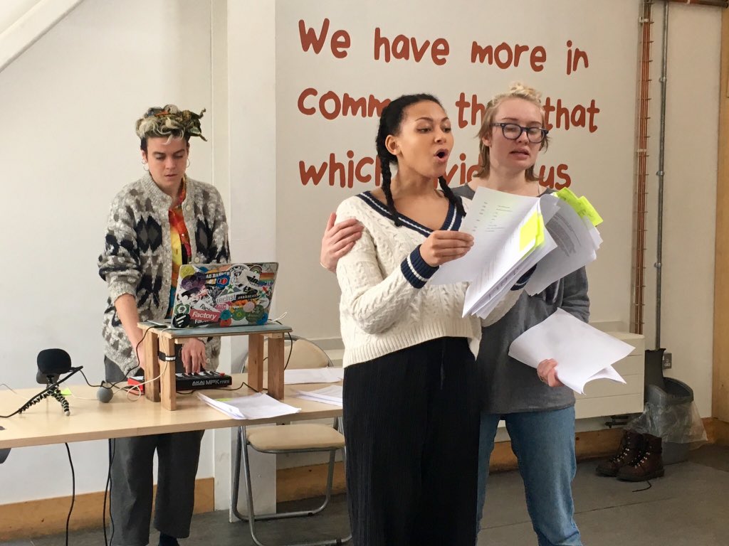 hannaheugenie's tweet image. It’s the final day of our first R&amp;amp;D period for #BITS @PaperMashT. Big thanks to @TricycleTheatre &amp;amp; @YardTheatre for your support this week!