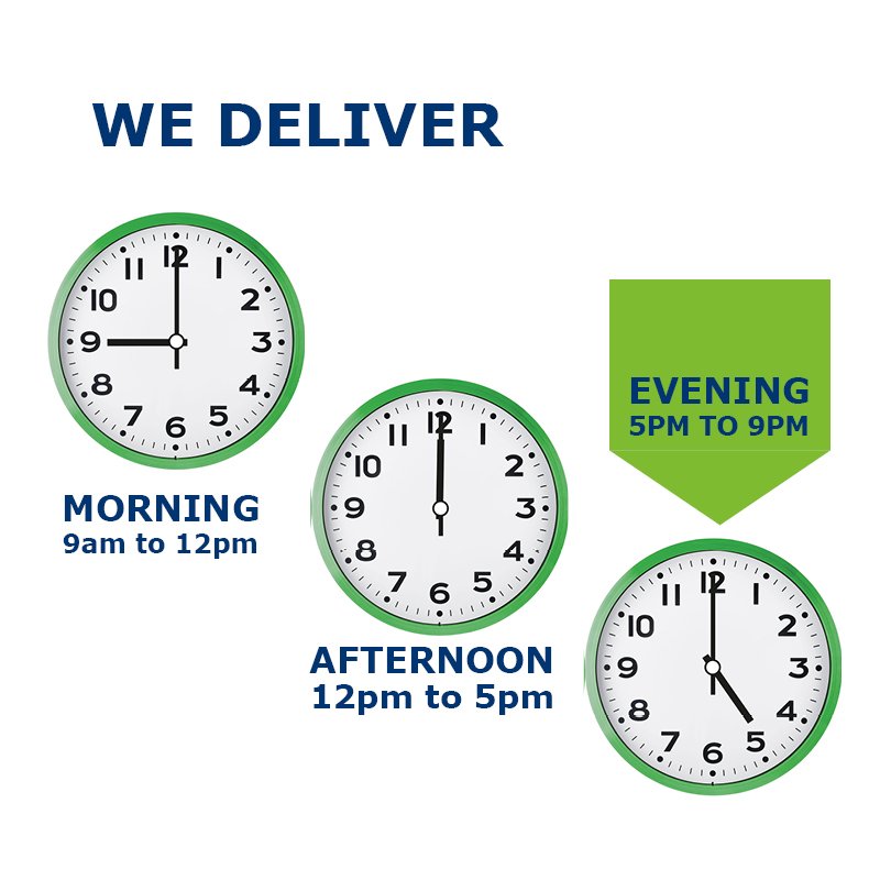 We’ve got that #FridayFeeling…. After a successful launch of ETA , we now bring you #HomeDelivery! Flexibility, convenience and customer service at its finest –  Home Delivery offers 3 timed delivery windows Morning, Afternoon and #EveningDelivery ow.ly/rhKV30iQAsl
