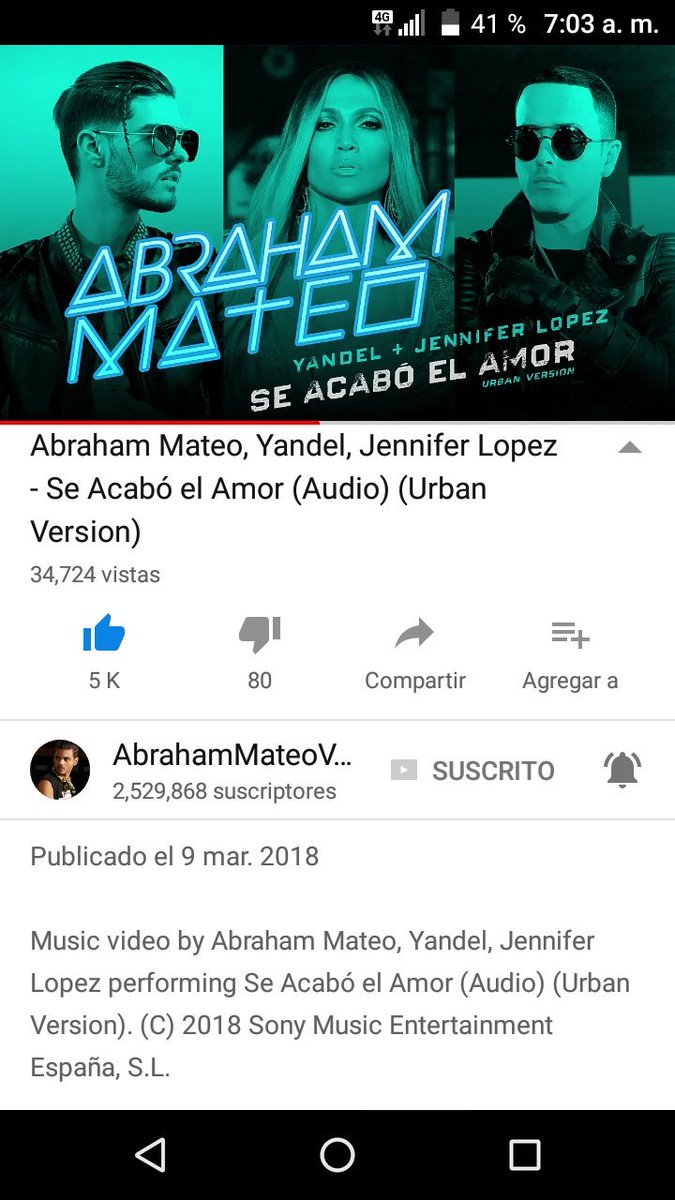 AbrahamMateoHyo's tweet photo. 😱😱😱😭😭 No puede ser ya salió El nuevo temazo de @AbrahamMateo #SeAcabóElAmor ft @JLo & @yandeloficial , la que see ha montado seguro va a romper por todo lado es un orgullo del bueno #PoderAbrahamer @SonyMusicSpain @sonymusicperu RT https://t.co/ftMTwgYXTw
