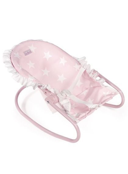 This #LaNina baby bouncer from the 2017 Carlota range is now #HalfPrice at £12.99, and we have a few left. It's a great fit for 36-42cm #dolls. We just 💟 the stars on pale pink pattern and the quality of this brand is the best - buff.ly/2FoGOWb #doll #DollAccessories
