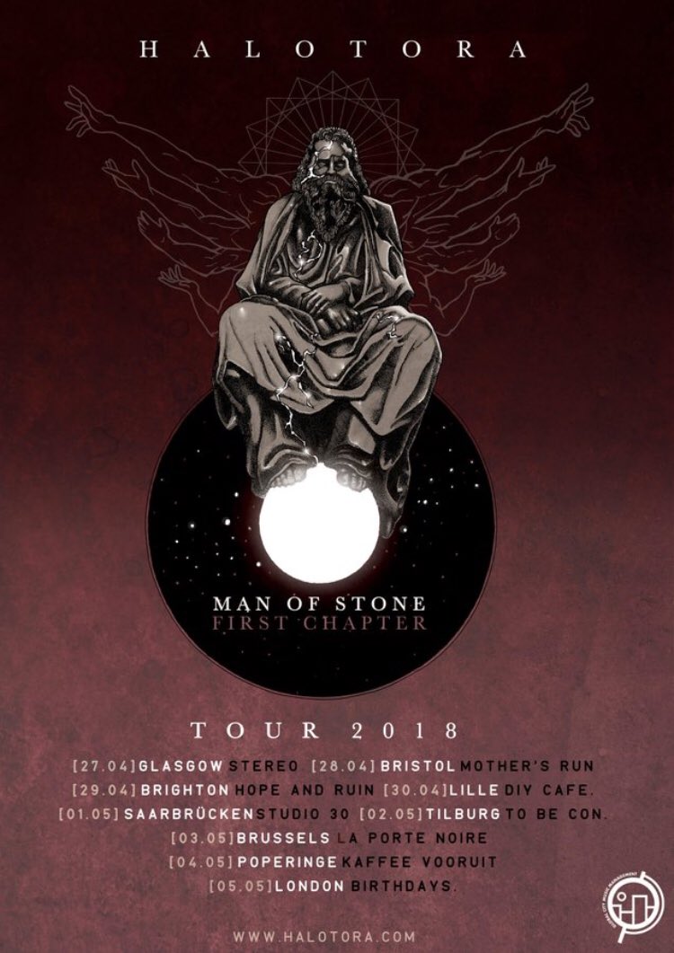 HaloTora's tweet photo. #European Tour kicks off on the 27th of April! Let’s be seeing you! #Scotland #England #France #Germany #Belgium #Holland #halotora #postrock #progrock #altock https://t.co/6IY7Nb7iwg