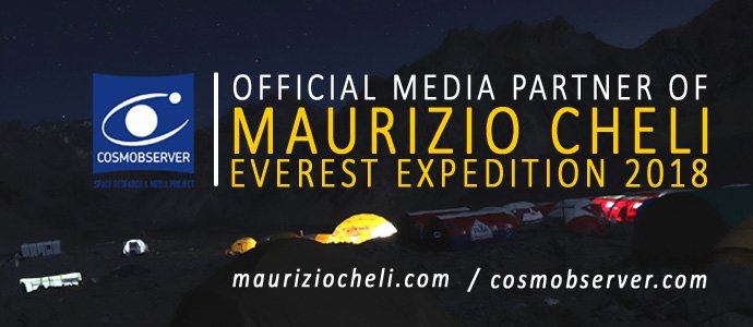 CosmosMediaIt's tweet image. #COSMOBSERVER è #mediapartner ufficiale dell&apos;#astronauta  #MaurizioCheli e della sua #Everest #Expedition 2018 Tutte le info qui 
cosmobserver.com/articles/attua…
#spazio #sfida #impresa #media #partner #comunicazione #mktg #COSMOSBSERVER