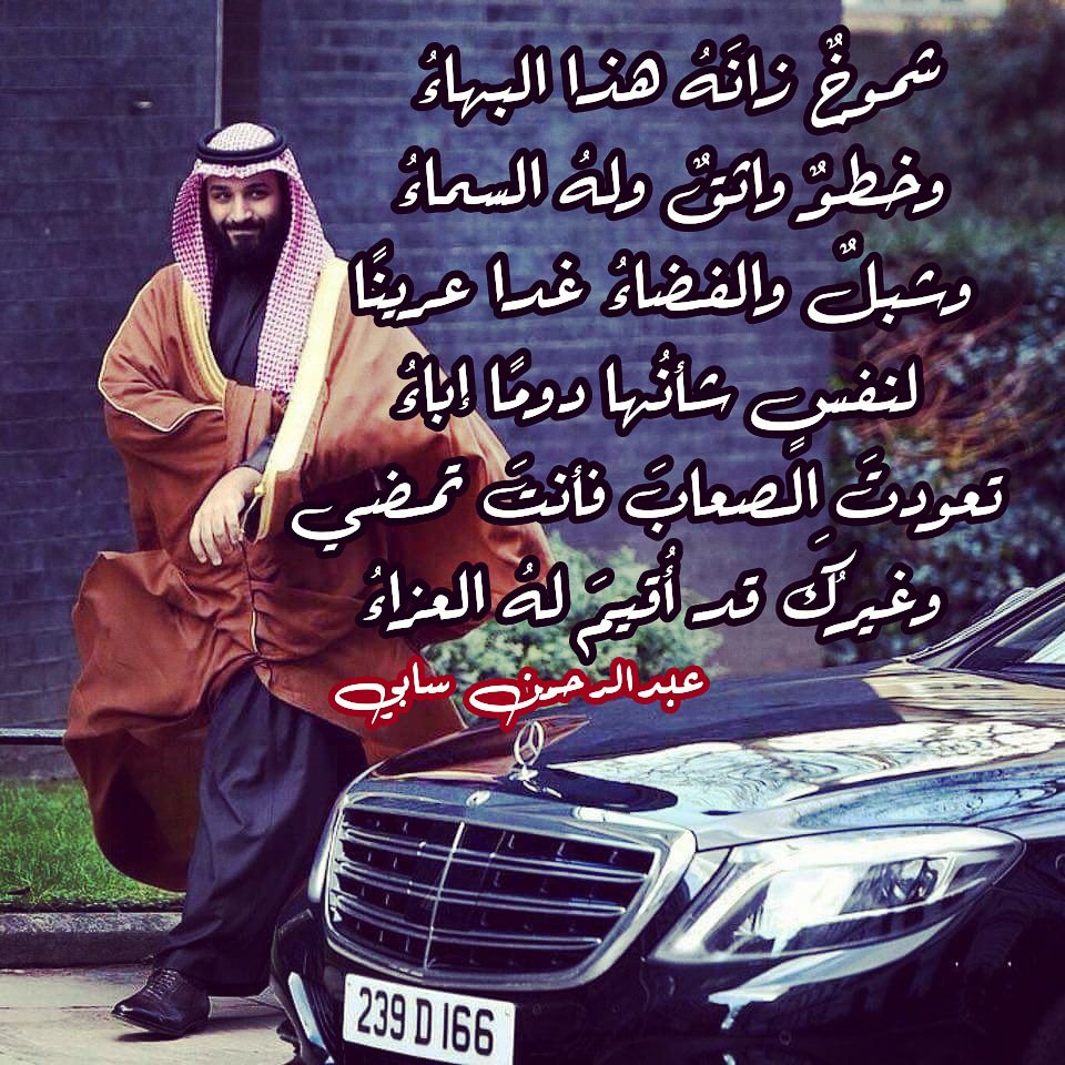 شموخٌ زانَهُ هذا البهاءُ
                     وخطوٌ واثقٌ ولهُ السماءُ
وشبلٌ والفضاءُ غدا عرينًا
                       لنفسٍ شأنُها دومًا إباءُ
تعودتَ الصعابَ فأنتَ تمضي
                   وغيرُكَ قد أُقيمَ لهُ العزاءُ