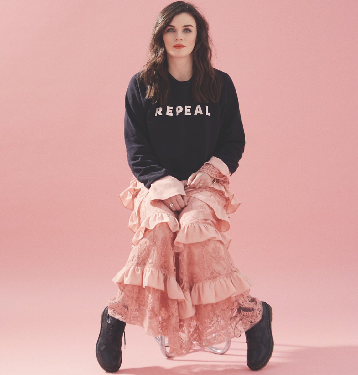 perseveranceldn's tweet photo. The gorgeous @WeeMissBea wearing our ruffled gown for this month’s @irishtatler #perseverancelondon #SS18 💖💖💖 https://t.co/Rya78R8Wxh