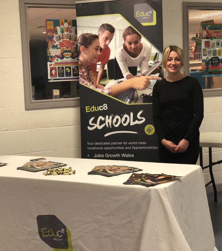 sara_educ8's tweet photo. We @Educ8_Wales are pleased to be at @LSP_Wales parents evening. Let’s discuss #apprenticeships #jobsgrowthwales this evening #chooseyourfuture https://t.co/EJn4x1F3L4