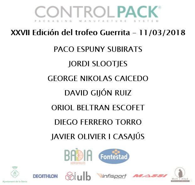 📃 Equip confirmat per a la XXVII edició del <a href="/TrofeoGuerrita/">Trofeo Guerrita</a> /

📃 Equipo confirmado para la XXVII edición del <a href="/TrofeoGuerrita/">Trofeo Guerrita</a> /

<a href="/oriol10beltran/">Oriol Beltran Escofet</a> <a href="/esLoTes/">Jordi Slootjes</a> <a href="/davidgijonruiz/">David Gijón Ruiz</a> 

<a href="/controlpack/">Controlpack</a> #Badia <a href="/nfontestad/">Naranjas Fontestad</a> <a href="/La_Senia/">Ajuntament La Sénia</a> <a href="/massibikes/">Massi</a> #CopaEspañaEliteSub23_18 @DecathlonES <a href="/infisport/">Infisport ®</a>