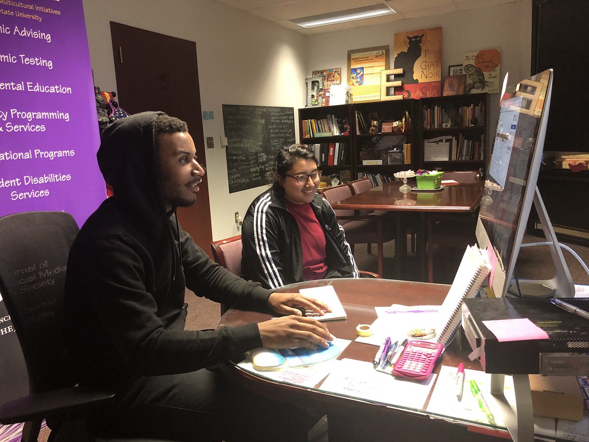 drjtedwards's tweet photo. What my day looks like! Students are recording an Student Success Collaborative @EAB video “How to Request an Advising Appointment”. They make my day everyday! @TSUAdvising #SSCSuccess #TarletonHandshake @tarletonstate https://t.co/bCuLsBYrPr