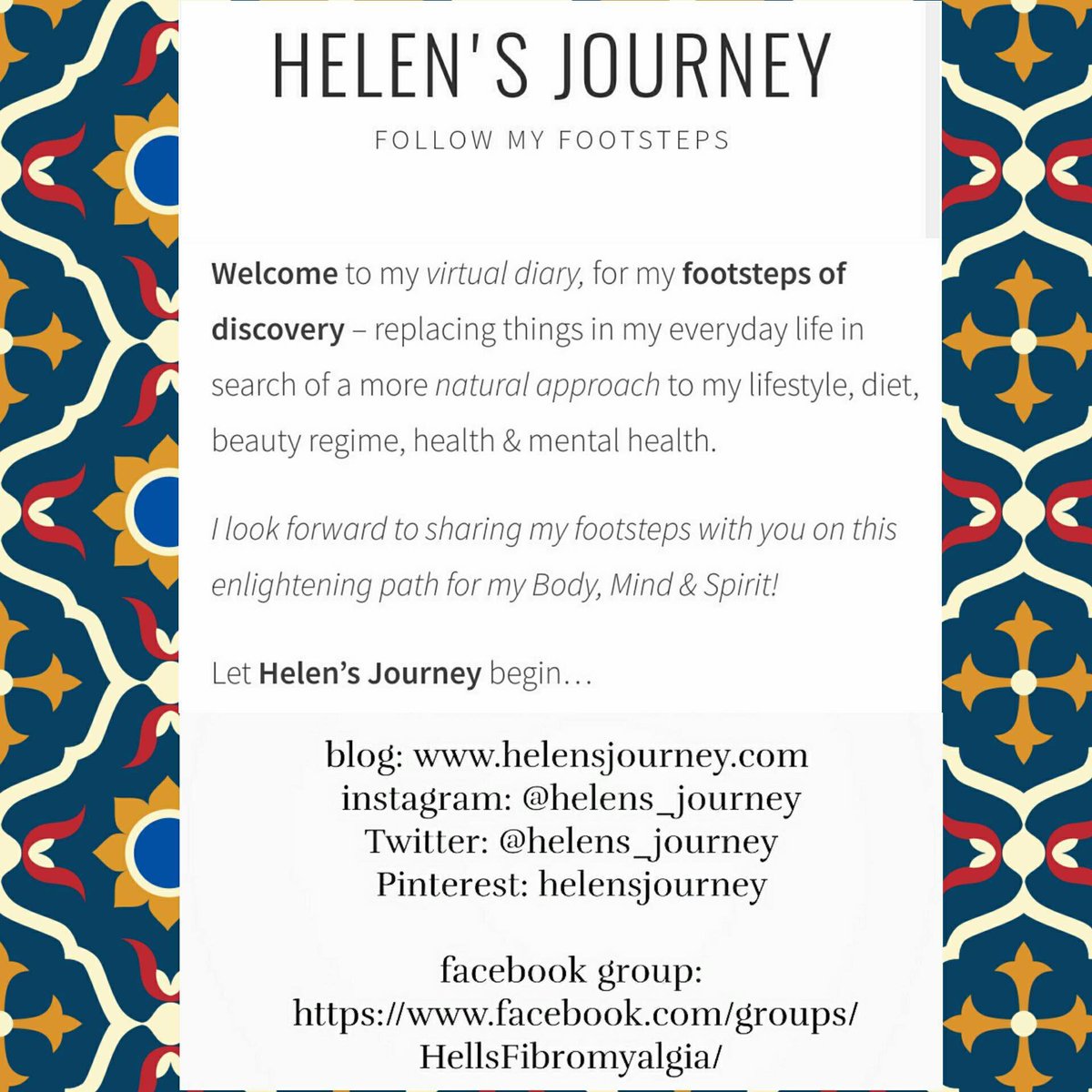 helens_journey's tweet photo. A Green Living, Wellness &amp; Positivity blog; https://t.co/f86qDmyWM8
#FollowFriday #FF #RT
#ShuffleHex #TheInCrowdUK #CosyUpBloggers #BloggersInTheUK #blogqueen #FierceBloggers #GRLPOWR #BEECHAT #teacupclub #PinkNotionRT #BloggersBlast @FemaleBloggerRT @UKBloggersRT @rtlbloggers https://t.co/nNAJxaz1Ep