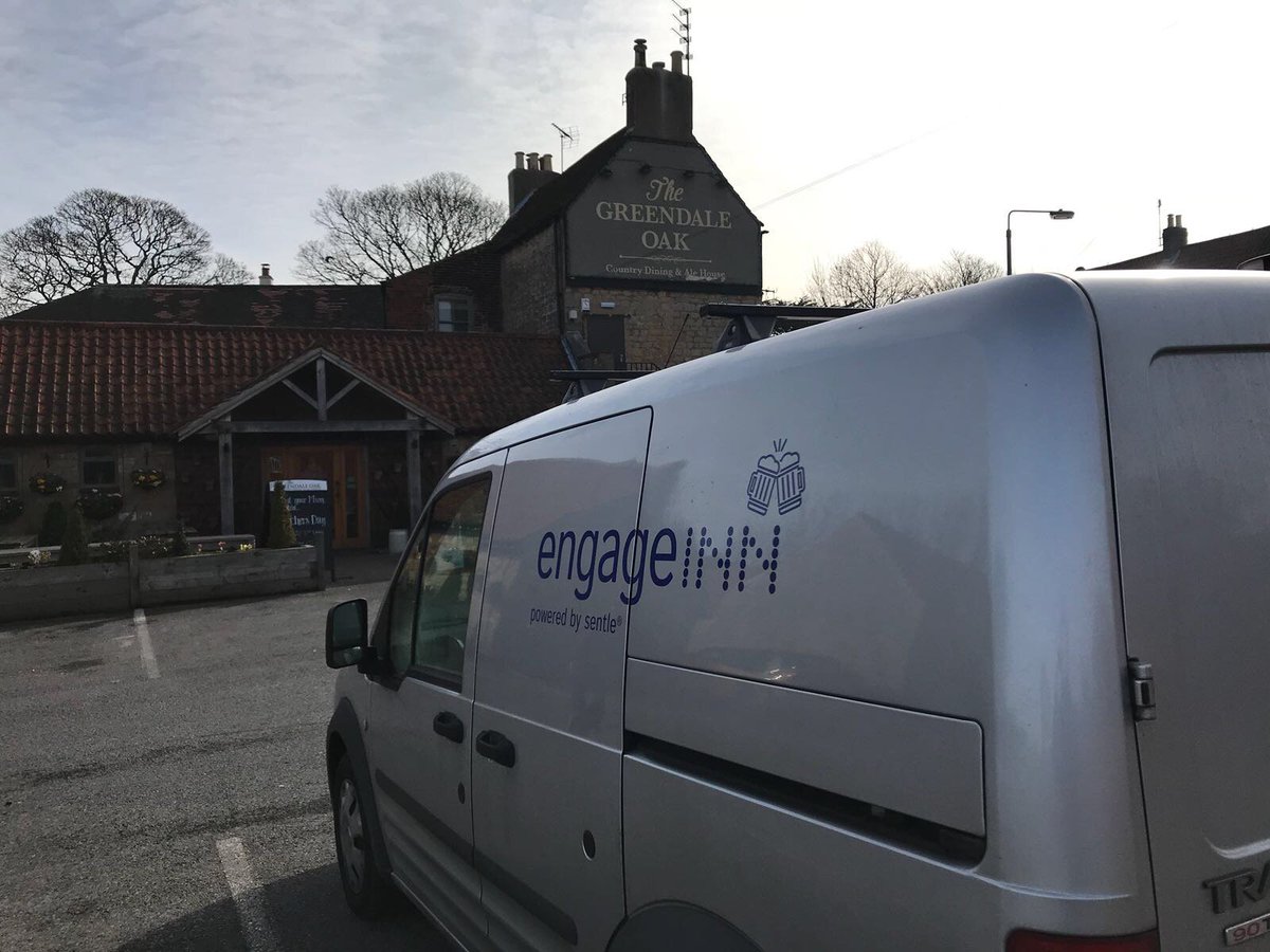Sentle's tweet photo. The EngageInn wagon on it's first official installation outing at the Greendale Oak @G_DaleCuckney Coming soon to a pub near you! 🍻 🥂🚙
#pubs #poweredbysentle #CustomerEngagement https://t.co/i5XAYGWM41