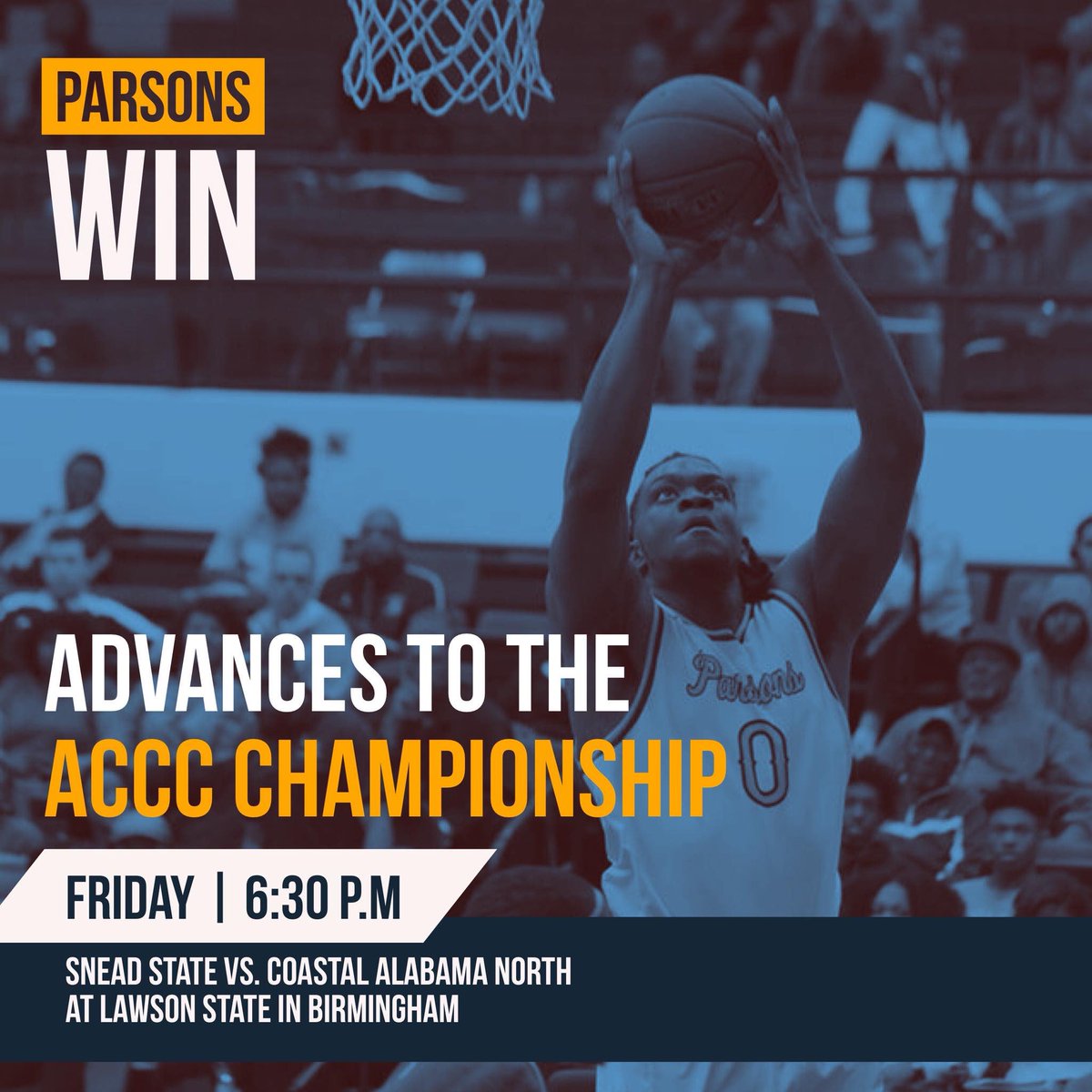 Tonight, our <a href="/SneadHoops/">Snead Basketball</a> competes against Coastal Alabama North in the ACCC Championship Game. We encourage our alumni to RT this and give a shout out of good luck to our Parsons! Let's Go, Snead! #ParsonNation