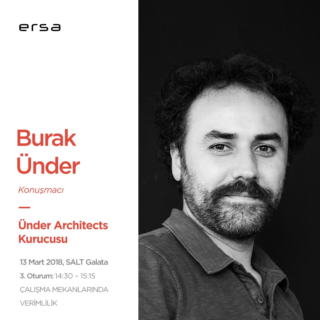 Under Architects​ Kurucusu Burak Ünder, Ersa ile Mekanlar: Çalışma​'nın 3. Oturumuna konuşmacı olarak katılıyor.