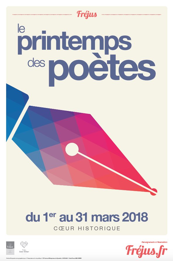 VilleDeFrejus's tweet photo. 📅 Jusqu'au 31 mars venez vivre un mois poétique à #Fréjus avec le « Printemps des Poètes ». 

👉🏻 De nombreuses manifestations vous seront proposées ! https://t.co/FrhcnJed97