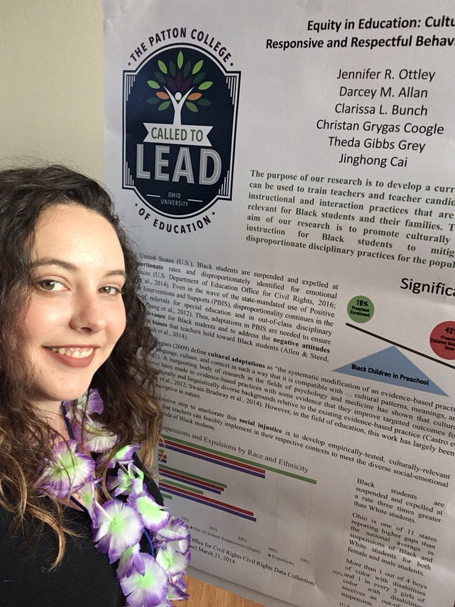 clarissabwade's tweet photo. Presenting research on equity in early childhood education #OhioDEC18 #calledtolead @OUPattonCollege https://t.co/QfCDPCpkG3