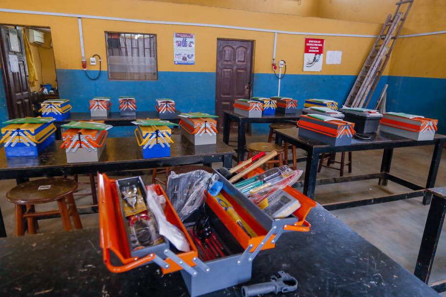 skillupng's tweet photo. N-Power Build Training has commenced at SkillUp Academy— Electrical Installation https://t.co/zEClojydkq