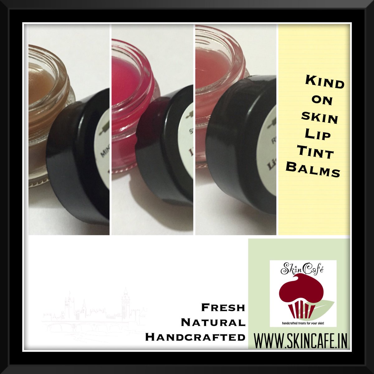 HSkincafe's tweet photo. SkinCafe Lip Tint Balms
with no chemical preservatives 

Shop at:
https://t.co/IcZlR6oQAb

#fresh #natural #nochemicalpreservatives #crueltyfreecosmetics #crueltyfreebeauty #skincare #lipcare #skincafe #handcrafted #lipbalm #lipbalmaddict #liptint #liptintbalm #lipcolour https://t.co/PlMUYHgK9e