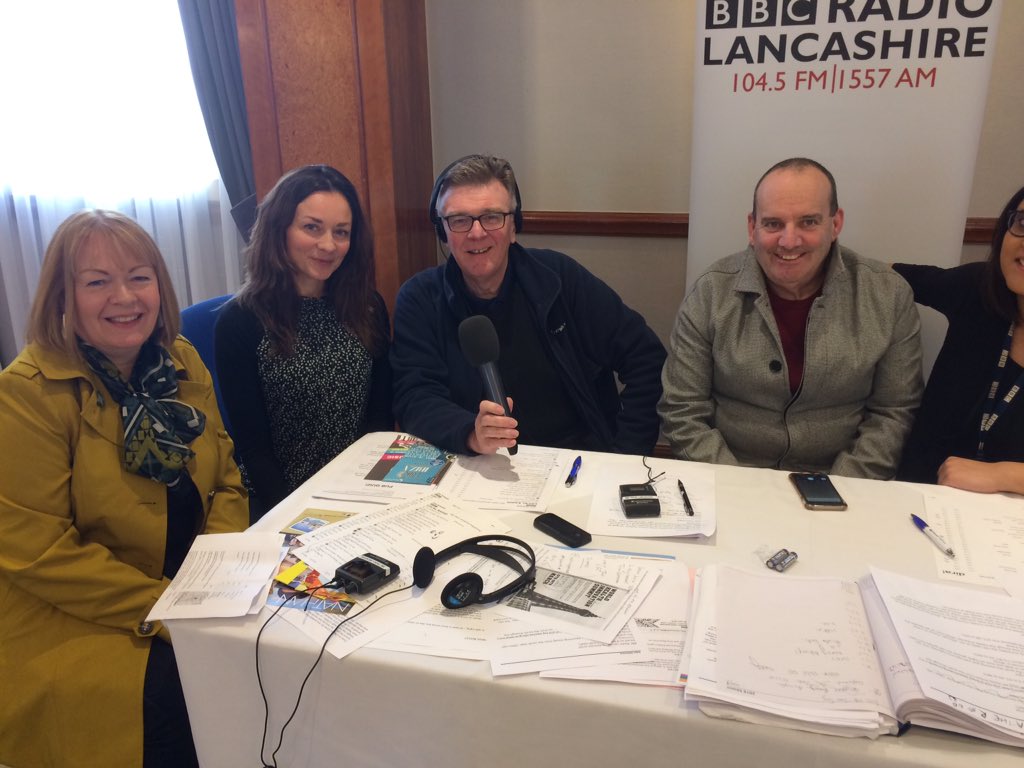Chatting to John Lucy and Julie about an event next week @WGBpl organised by @WHISFyldeCoast #whisfc18 @HiltonBlackpool @iamNATHANCARTER weekend #Blackpool