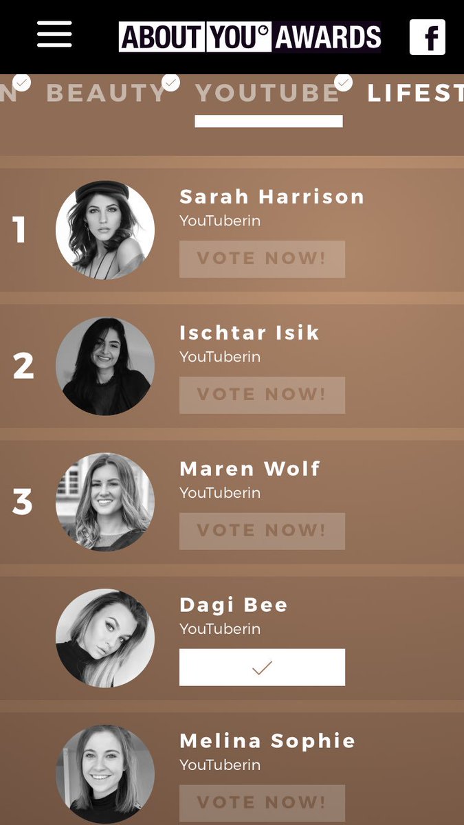 Dilara7424's tweet photo. Es ist Onlineeeee die About you Awards @dagibee ist unter YouTube zu wählen ❤️ https://t.co/LDQb4DkCp5