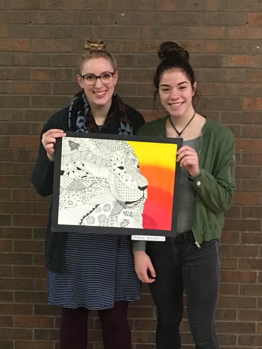 Bridgman_High's tweet photo. Congrats to the recipient of the February Principal’s Art Pick Award Mikaela Owen. https://t.co/b2gUUfNdN8