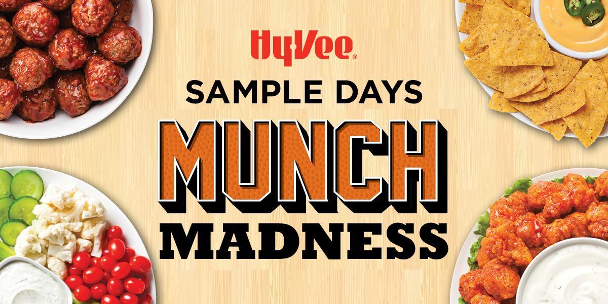 Chips, dips, appetizers and snacks: Get ready for the big tournament with samples from Hy-Vee. 🏀 Sample products tonight from 4-7 p.m. and tomorrow from 11 a.m.-2 p.m.
