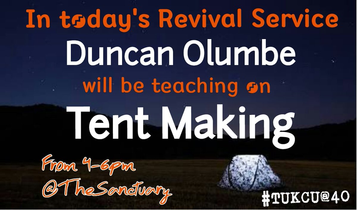 TUK_CU's tweet photo. Happening now at the Sanctuary... #TentMaking with @olumbedan . https://t.co/wC989qAtUP