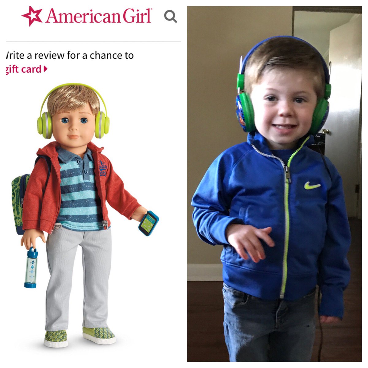 LisaJoh7250's tweet photo. Male model search is over @American_Girl!  This doll IS my child.  Let's talk commercials:) https://t.co/LUG7S1dyAC
