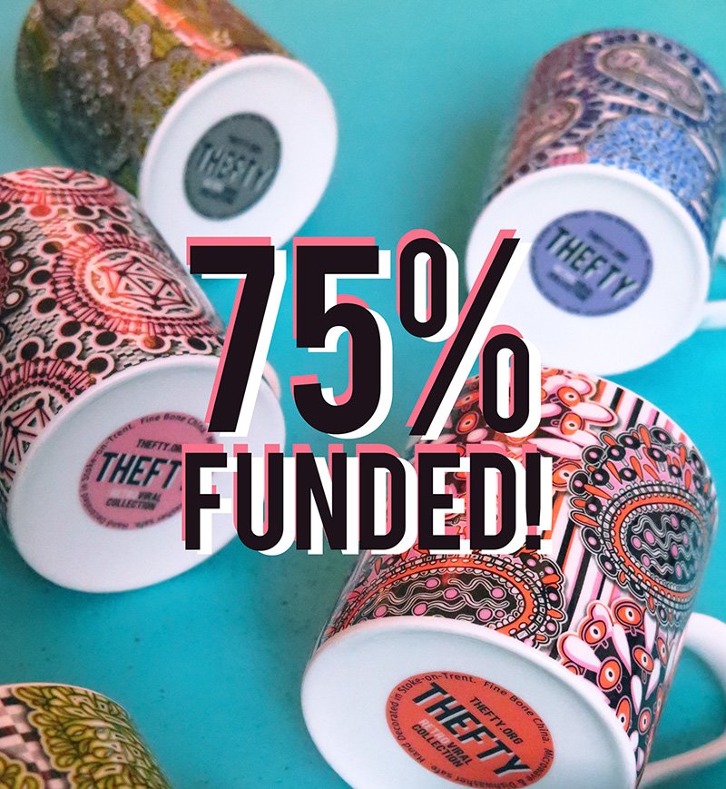 thefty's tweet photo. Our #Retroviral mug @kickstarter campaign is already 75% funded in less than 2 days! WOAH! Thank you! However, we can't get cocky now. There's still 25% to go. Please keep spreading the word! https://t.co/DjU7dVTal4 #scimug #virology https://t.co/YHLrEmheFr