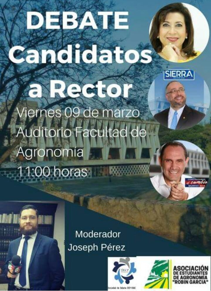 HadaUSAC's tweet photo. Hoy a las 11:00, acompáñame en el Debate de Candidatos a Rector, en el Auditorio de la Facultad de Agronomía. ¡Una mejor Usac, para una mejor Guatemala! #HADARECTORA https://t.co/5CDUbVa2Or
