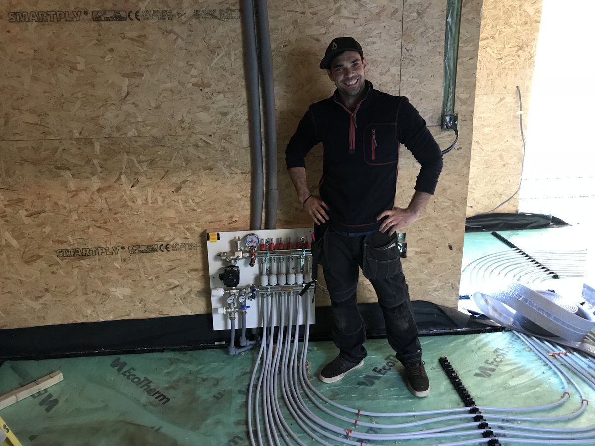 iBHeating's tweet photo. Underfloor heating modelled here by my glamorous assistant Gary https://t.co/pK1lwd9CPR