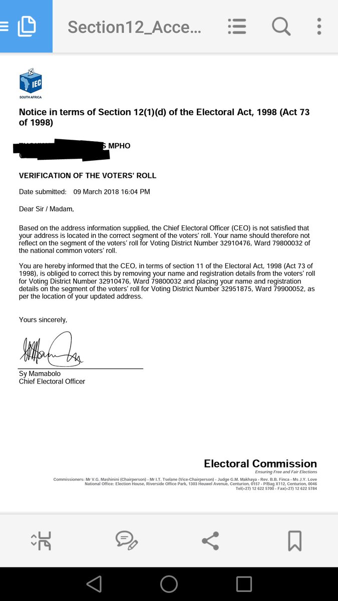 Mpho2k1's tweet image. Address changed, we are ready CiC. Just sms your ID number to 32810 to confirm or change address. #LandLoading....