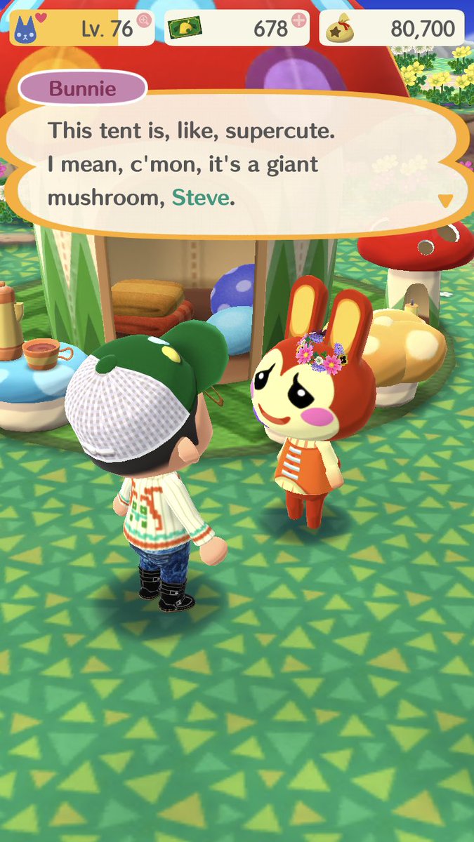 SyrSci's tweet photo. Daisy in the Mushroom Kingdom. #MarioCrossover #AnimalCrossing #PocketCamp https://t.co/47aLCpI8l6