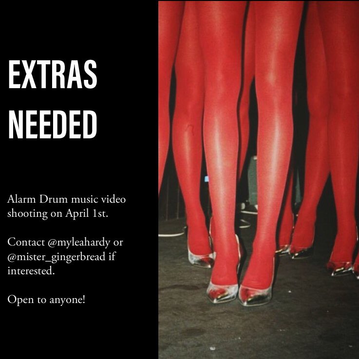 eyesackudawgoo's tweet photo. ATTENTION!! Extras needed April 1st for @AlarmDrum’s music video “Shadow” dm me if you’re interested https://t.co/TNATUqYF4C