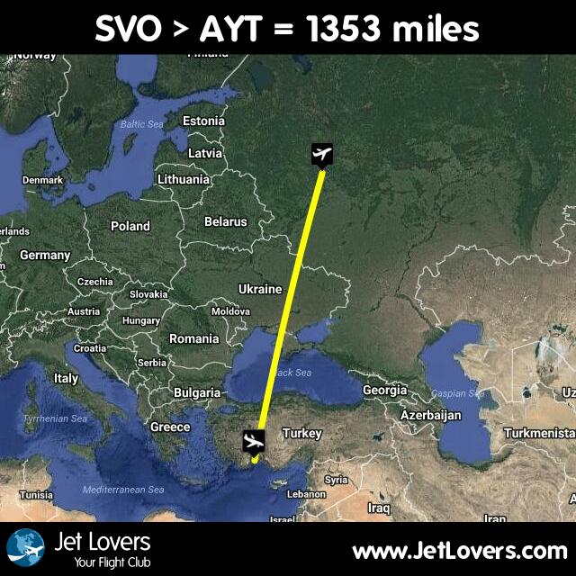 My flight #28 on #JetLovers: SVO > AYT - another 1353 miles in the air! jetlovers.com/flight/2130837/