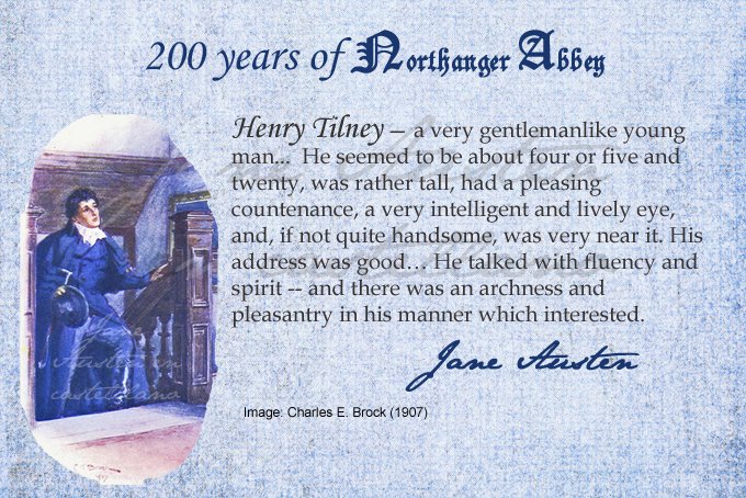 JAcastellano's tweet photo. #FridayCatherine #NorthangerAbbey #JaneAusten #NorthangerAbbey200 #HenryTilney, el héroe Ilustración de #CharlesEBrock https://t.co/PSklIqZcu1