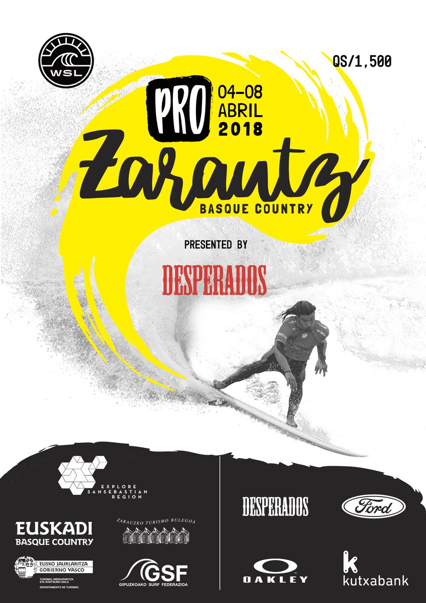 The PRO Zarautz is back‼️🤙youtu.be/TAJpLMmMdJo 🏄‍♂️ #ProZarautz #Surf #WSL #Zarautz #Ford #Oakley #Desperados #KutxaBank #Surfing #Euskadi #VisitEuskadi