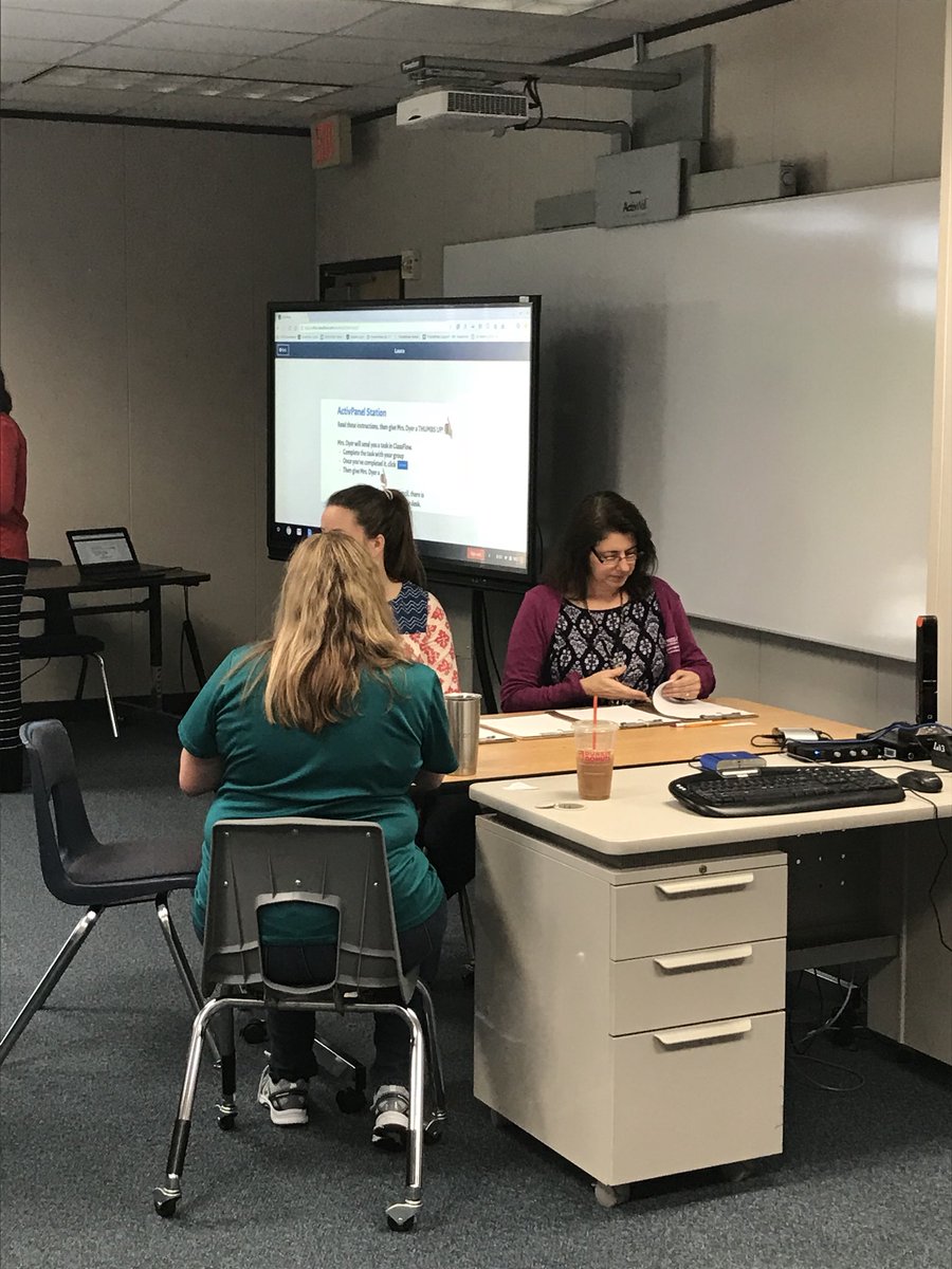 cassiereederedu's tweet photo. “Mrs. Dyer” rocking it this morning! Showcasing how @ClassFlow can be used in a blended learning environment! #activities #assessments #classfeed #stationrotation @lauratxrose @learnpromethean @Promethean https://t.co/rDOS9dWROs