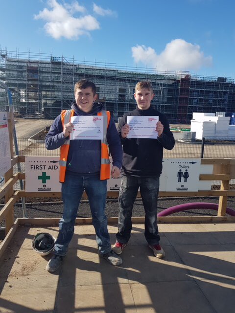 SharedAppLtd's tweet photo. Hats off to our Shared Apprentices based with @RobertsonGroup. We think Mathew is thinking ahead to Mother’s Day. #ScotAppWeek18 #myapprenticestory https://t.co/QwwXf1U21v