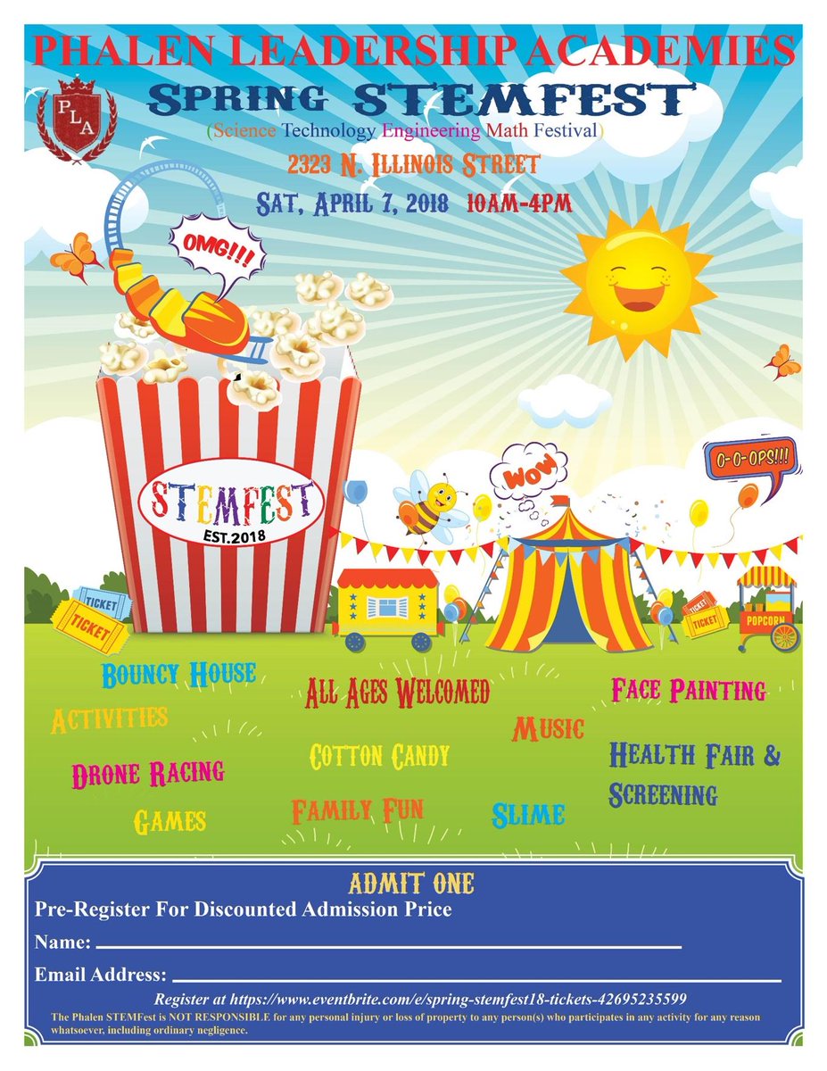 One of a kind STEMFEST is being held at PLA (our 2323 N. Illinois Campus in Indianapolis) on Saturday, April 7th. The event is free and all are welcome to attend!