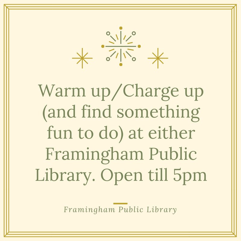 #McauliffeLibrary #Framingham #poweroutage <a href="/Framingham_MA/">City of Framingham</a>