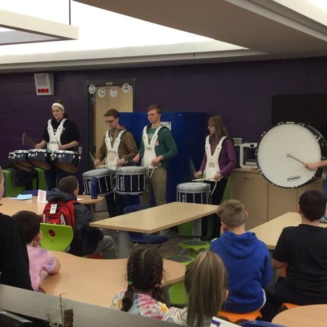 Thanks to the KM Drumline for kicking off our Fine Arts Day in the library!! ift.tt/2Df8gDS