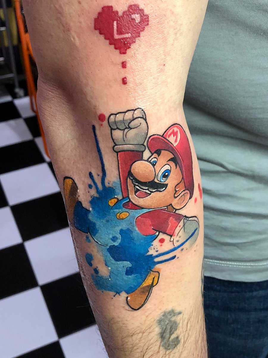 Super Mario Tattoo Favors 16 पक  Amazonin बयट