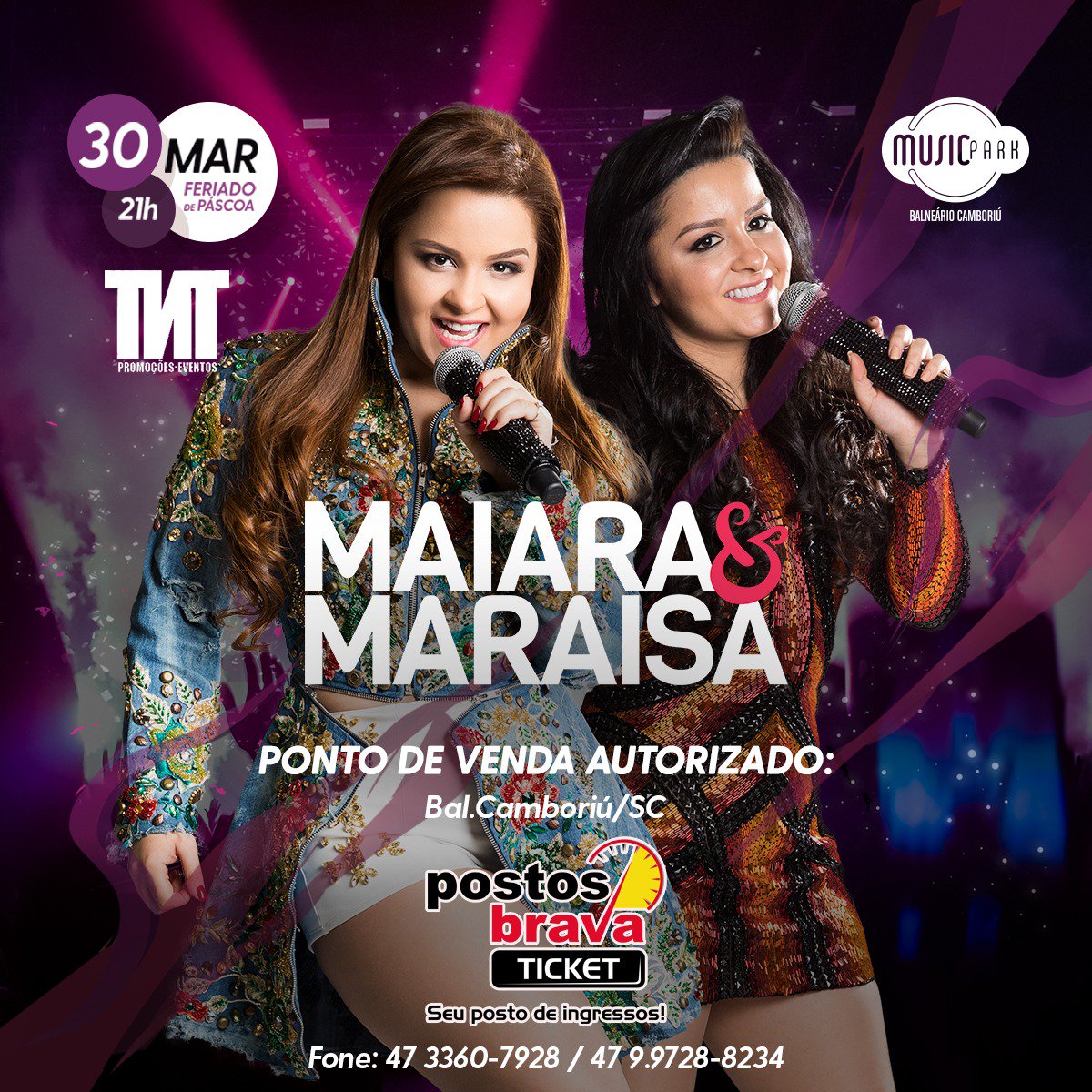 postosbrava's tweet photo. @MaiaraeMaraisa no @MusicParkBC dia 30 de Março!! IMPERDÍVEL!! Adquira seu ingresso antecipado!! @postosbrava https://t.co/7UQGuqOU43