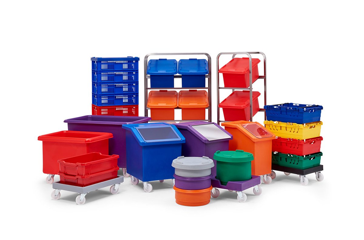 Huge range of colour coded equipment available from stock. 
Ingredient Bins, Stacking Containers, Premium Tapered Trucks, Inter-Stacking Tubs and much more <a href="/FletcherEurope/">Fletcher European</a> 
#Food