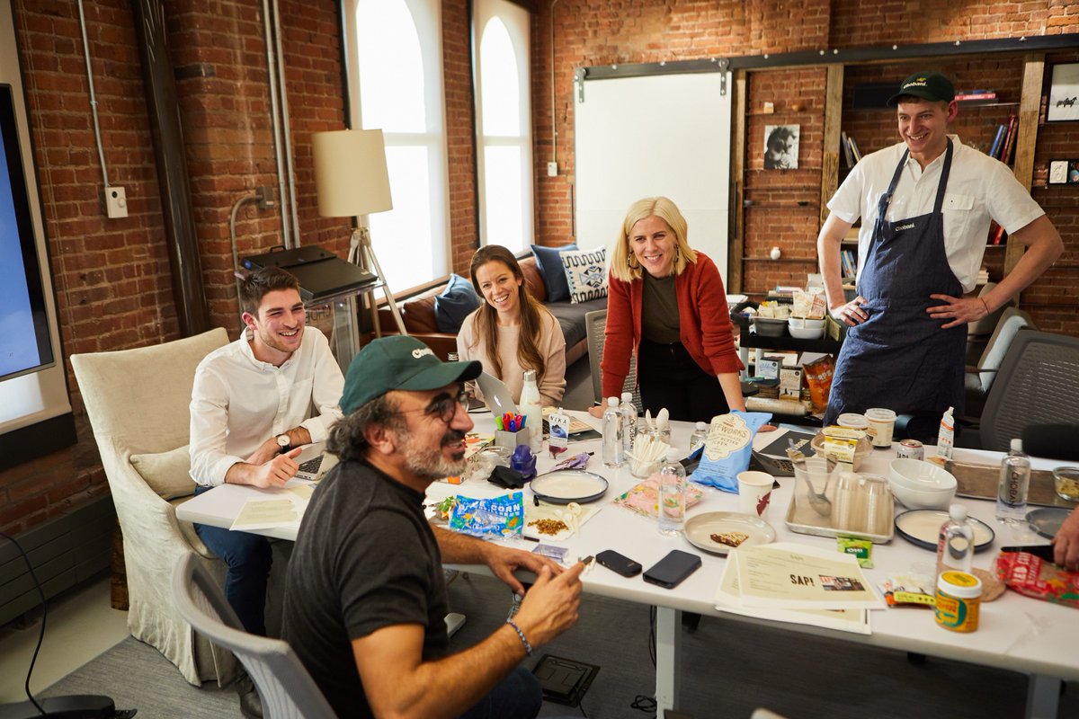 Chobani's tweet photo. We talked, we tasted, and now we’ve chosen our third class of Chobani Incubator companies. So excited to begin this journey again! #futureoffood https://t.co/RFQbUdwnfC