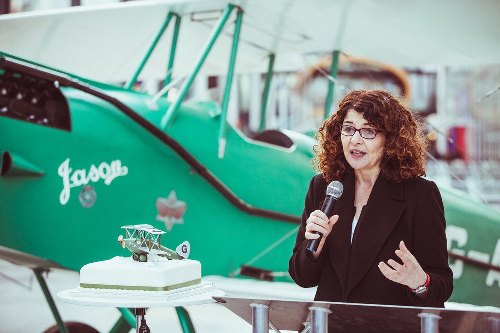 VisitHull's tweet photo. Brilliant to see the Gipsy Moth, one of 2017's Creative Communities projects, in its new home at @Ststephenshull this morning! Get yourself down to take a look at this stunning replica of Amy Johnson's famous aircraft. https://t.co/wMkzPliaeD