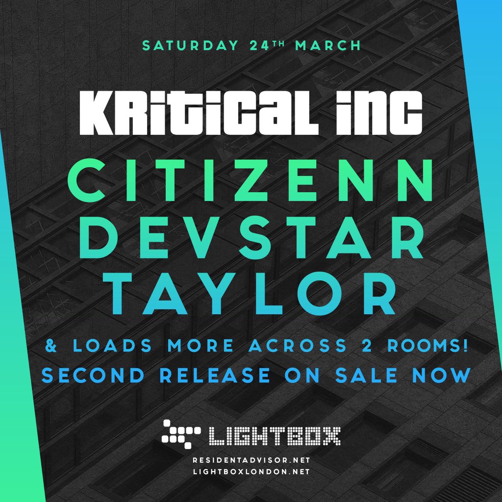 KriticalInc's tweet photo. 24.03.18

@citizennmusic - @devstar_ - @taylorraudio - @_AlishaUK - @NAL_UK - @ManLikeAzaad &amp; loads more! 

Tickets: https://t.co/47LzJ1BVb3 https://t.co/u7djzNd0kG