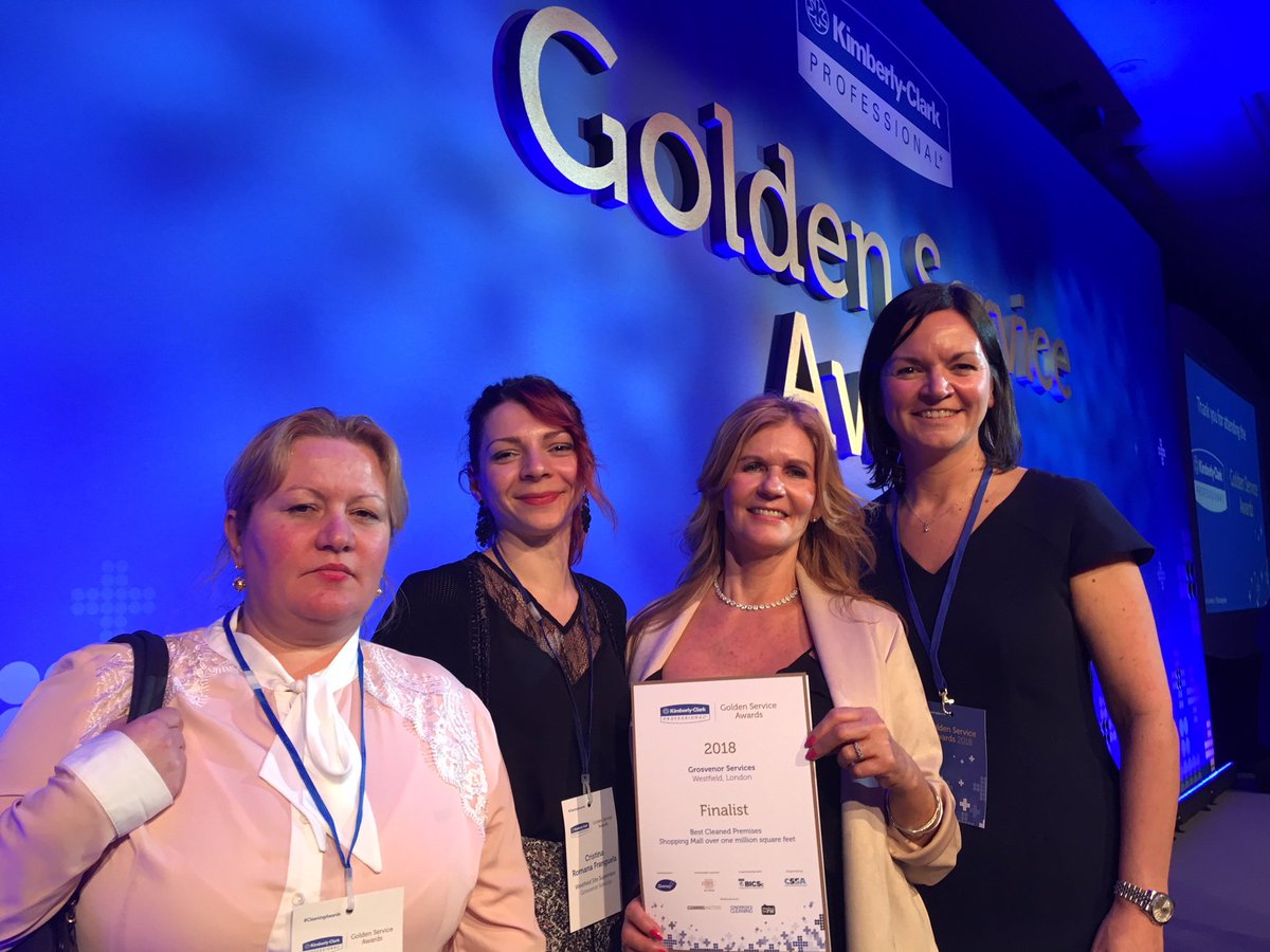 We are extremely proud of our team at Westfield Shopping Centre who were nominated as finalists in the category of ‘Best Cleaned Premises Shopping Mall over 1 million Sq Ft’ in last night's Kimberly Clark @GoldenServAward
