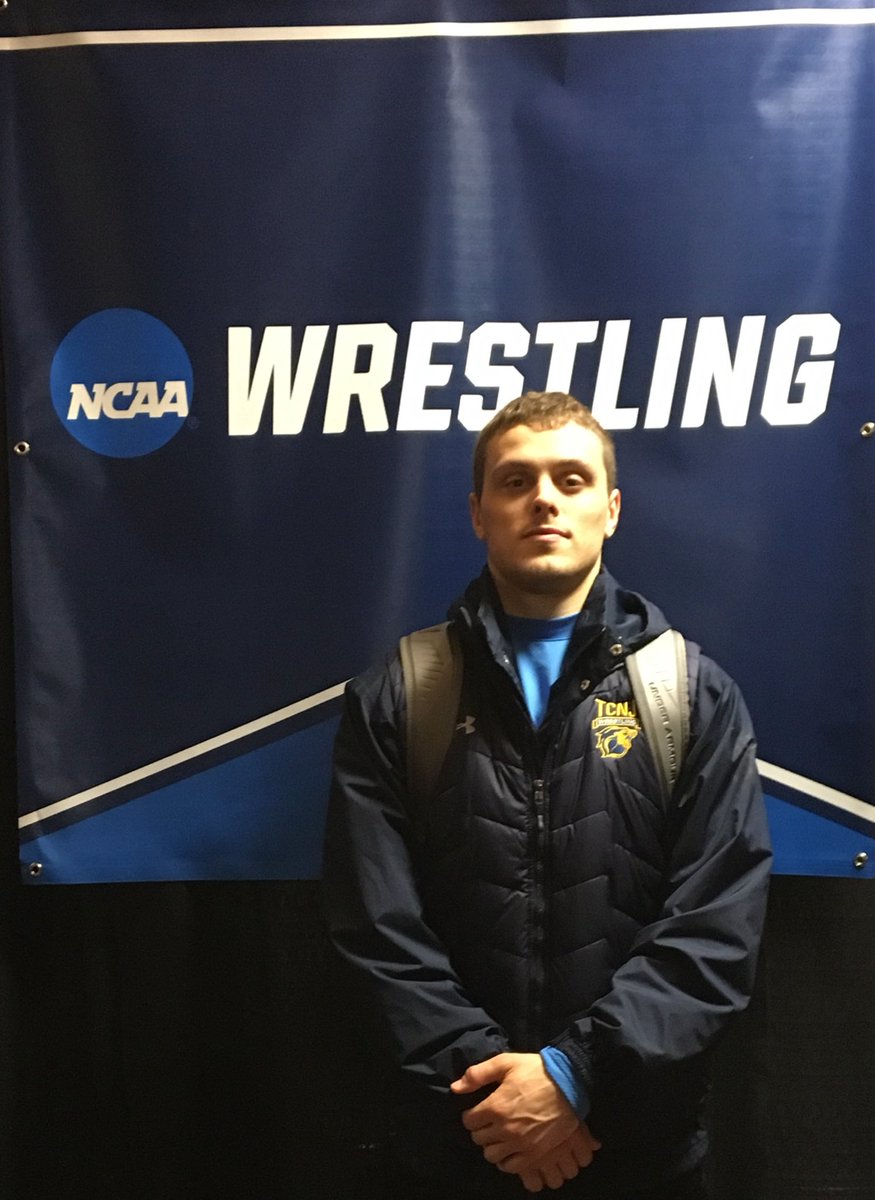 TCNJ_Wrestling's tweet photo. Dan Kilroy takes the mat today at 11am @ncaawrestling Championships in Cleveland, Ohio! #LionStrong https://t.co/2LlXtF4puQ